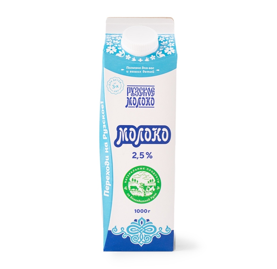 

Молоко пастеризованное Рузское молоко 2.5% 1 л