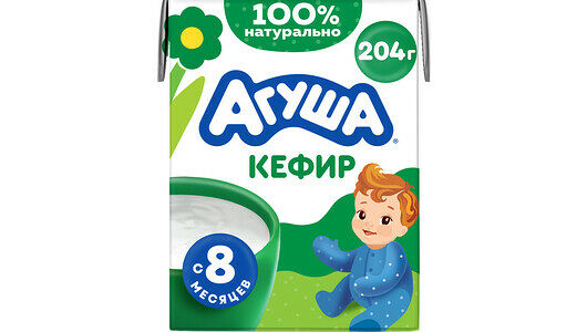 Кефир Агуша Первая ложка 3.2% с 8 месяцев 204 г