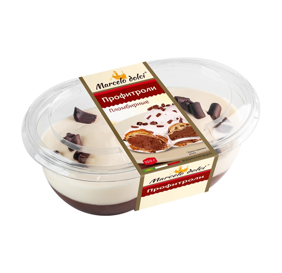 

Пирожное Marcelo Dolci Профитроли пломбирные 100 г