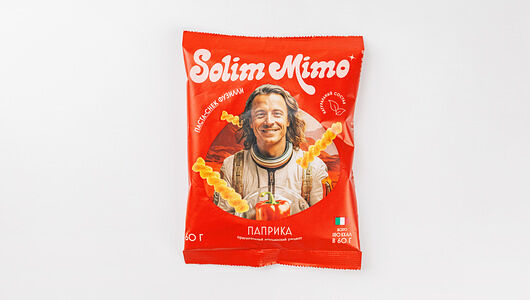 Паста-снек фузилли с паприкой Solim Mimo, 60 г