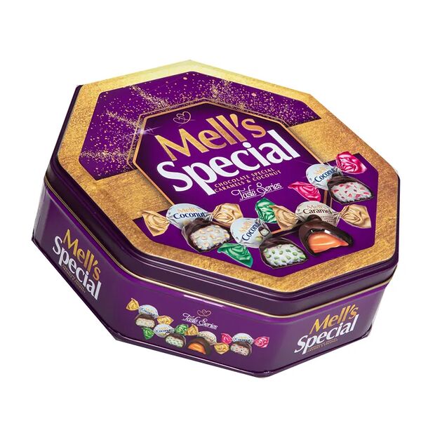 Конфеты шоколадные Mell's Special с карамельной и кокосовой начинкой