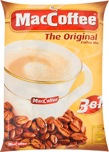 Напиток кофейный растворимый 3 в 1 MacCoffee The Original 50 пакетиков x 20 г