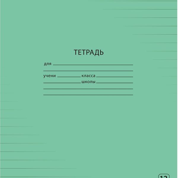Тетрадь школьная А5,12л линия, Выбор Есть зеленый