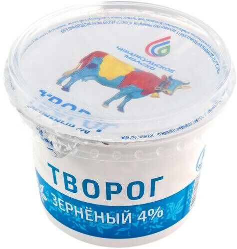 Творог Чебаркульское молоко зерненый 4% 200 г