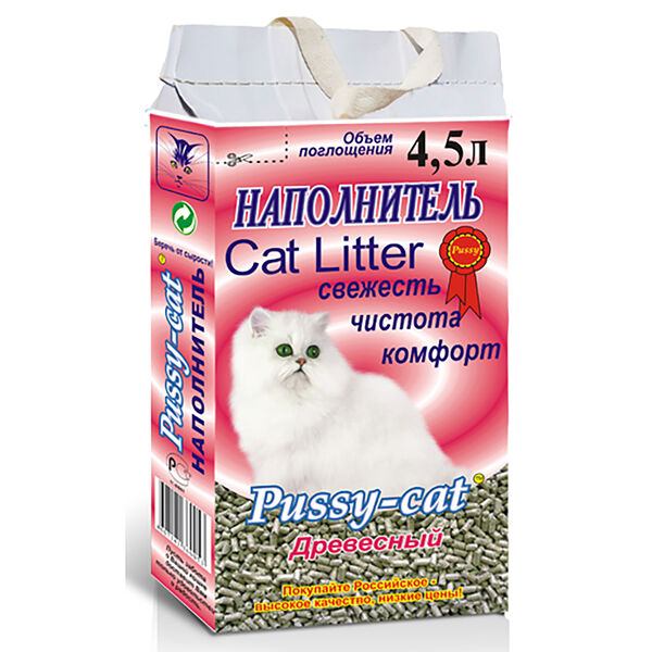 Наполнитель для кошачьего туалета, древесный, впитывающий