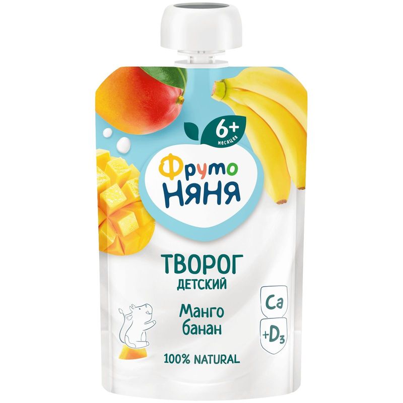

Биотворог ФрутоНяня манго-банан с 6 месяцев 4.2% 90 г