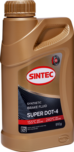 

Тормозная жидкость Sintec Super DOT-4, Арт. 800737, 910 г