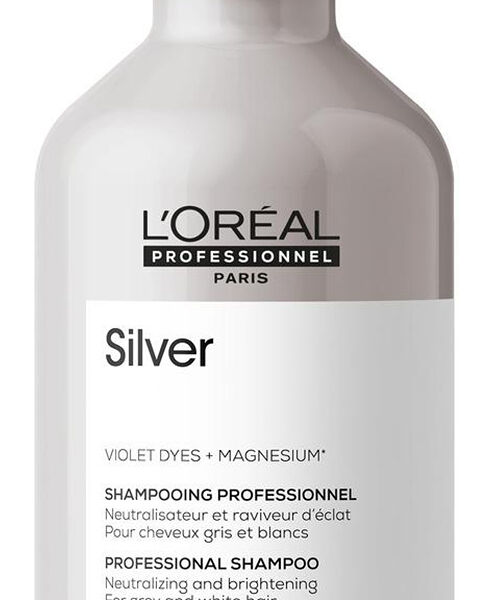 Шампунь для нейтрализации желтизны L'Oreal Professionnel Paris Serie Expert Silver осветленных и седых волос, 300 мл
