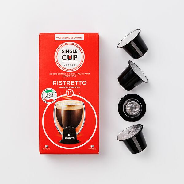Кофе Single Cup Ristretto в капсулах, 10 штук
