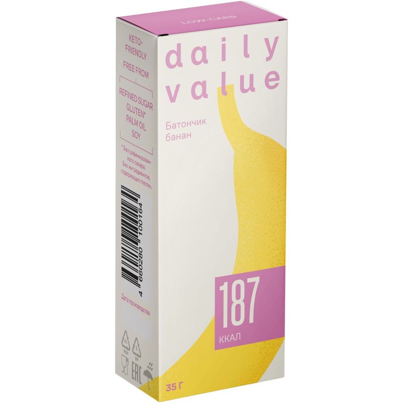

Батончик Daily Value низкоуглеводный десертный с бананом 35 г