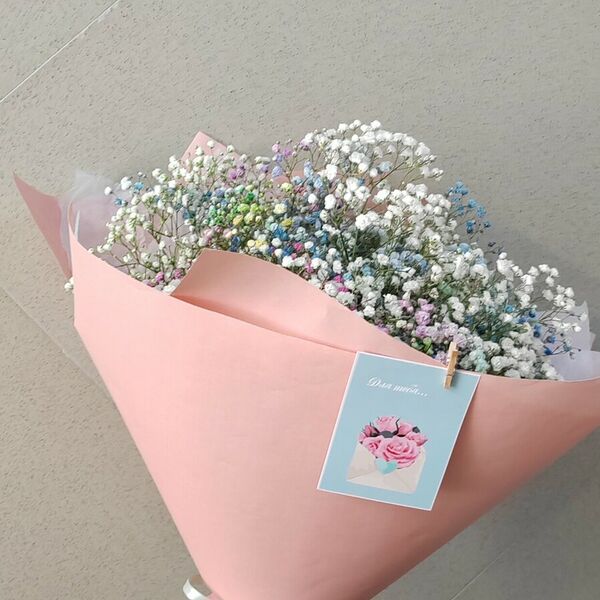 Букет радужной гипсофилы