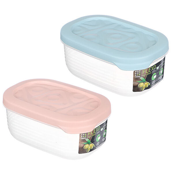 Контейнер прямоугольный flexo 0,65л, пластик, 2 цвета