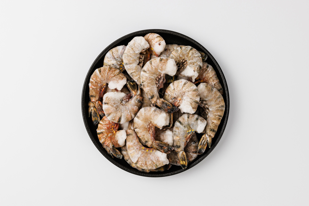 

Креветки черные тигровые без головы (Продукт замороженный), 500 г