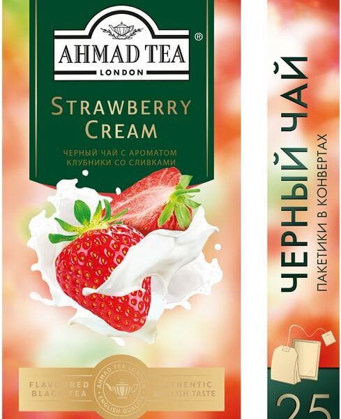 Чай черный Ahmad Tea Strawberry Cream 25*1.5г