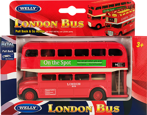 Игрушка WELLY Лондонский автобус красный