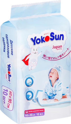 

Пеленки YokoSun детские одноразовые 60 х 90 см 10 шт.