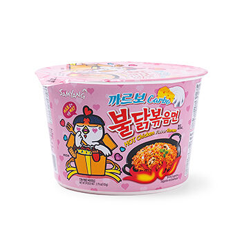 Лапша Samyang быстрого приготовления со вкусом курицы и соуса карбонара, острая 