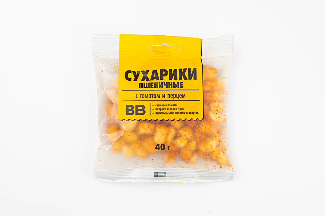 

Сухарики ВкусВилл пшеничные с томатом и перцем 40 г