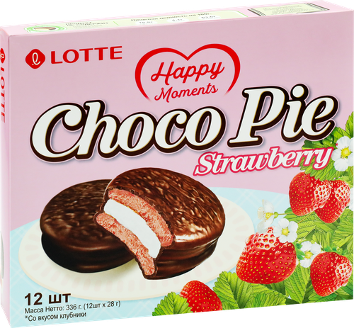 

Печенье прослоённое Choco Pie Lotte со вкусом Клубники 336 г