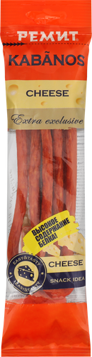 

Колбаски сырокопчёные Kabanos Ремит с сыром 70 г