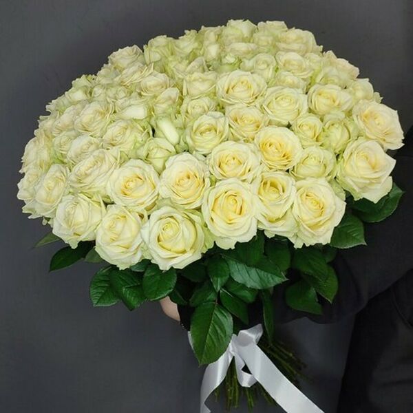Букет из 75 белой розы