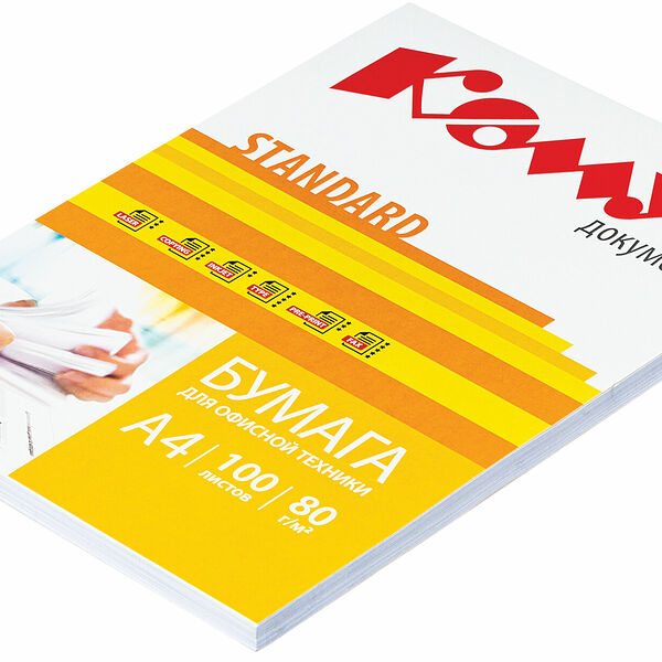 Бумага КОМУС ДОКУМЕНТ Standard (А4, марка С, 80 г/кв.м, 100 л)