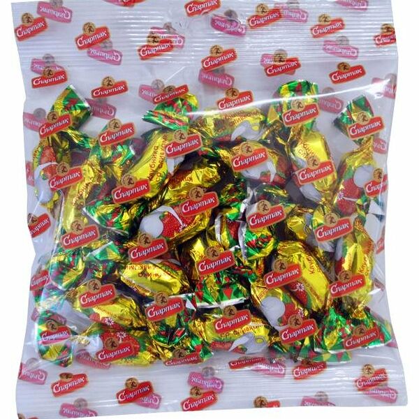 Конфеты Спартак Карамель клубника со сливками