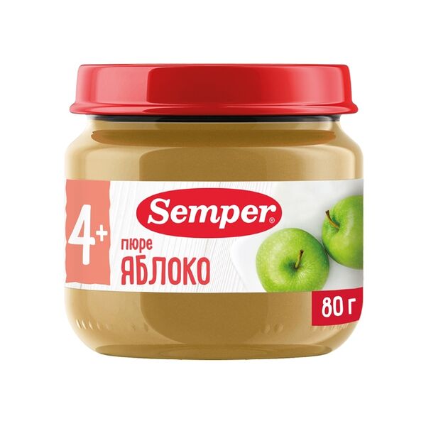 Пюре Semper яблоко с 4 месяцев