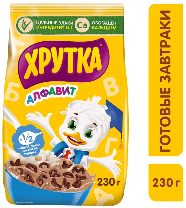 

Готовый завтрак Хрутка Алфавит пакет, 230 г