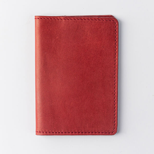 Обложка для паспорта из натуральной кожи. Цвет: винный