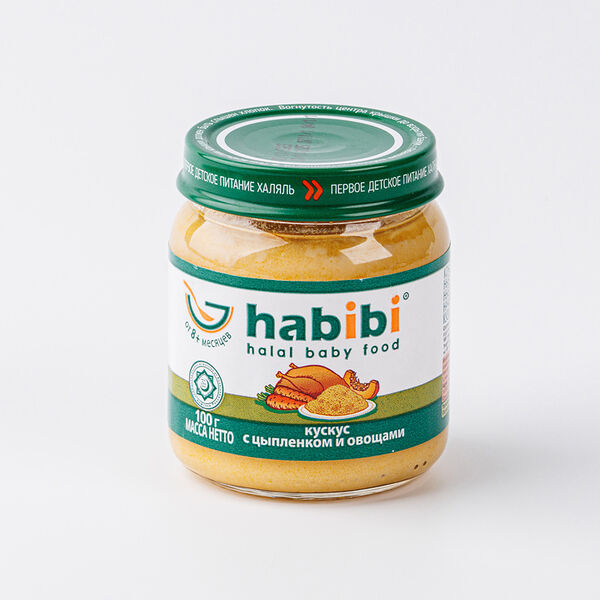 Пюре мясное Нabibi Кускус с цыпленком и овощами с 8 месяцев 100 г