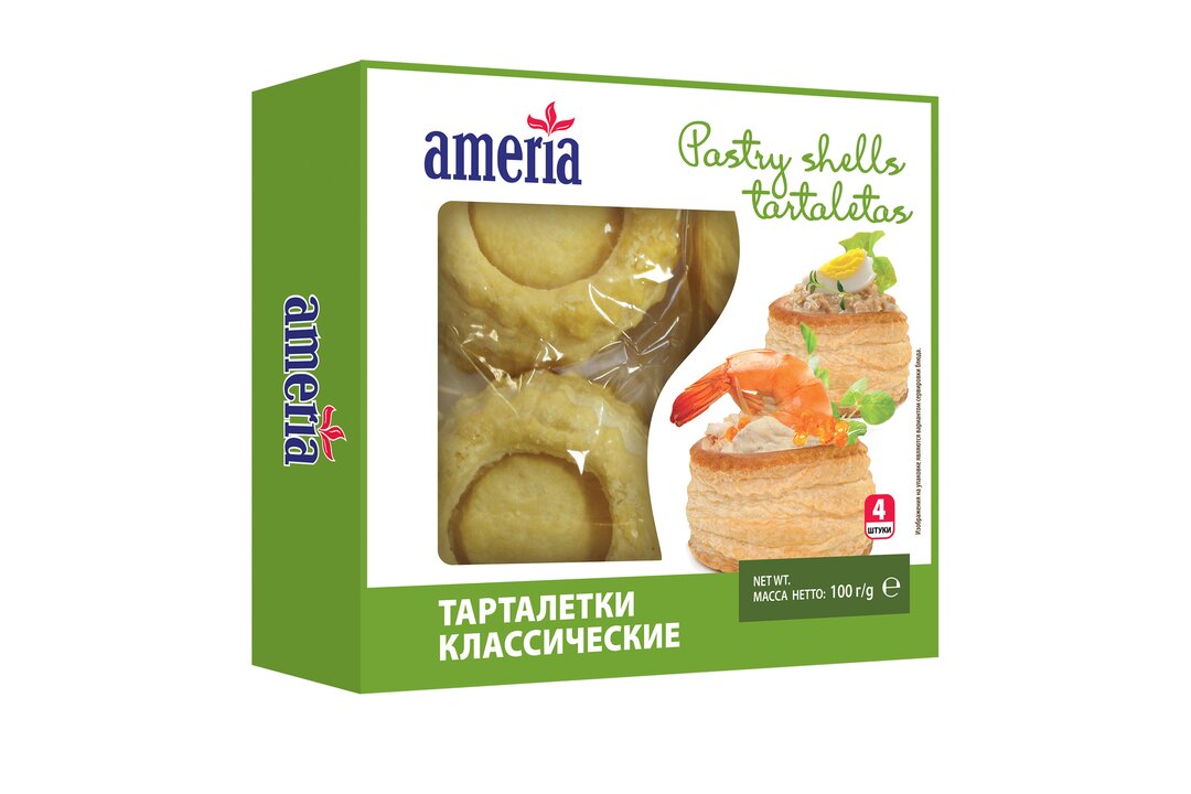 

Тарталетки Ameria классические 4 шт.