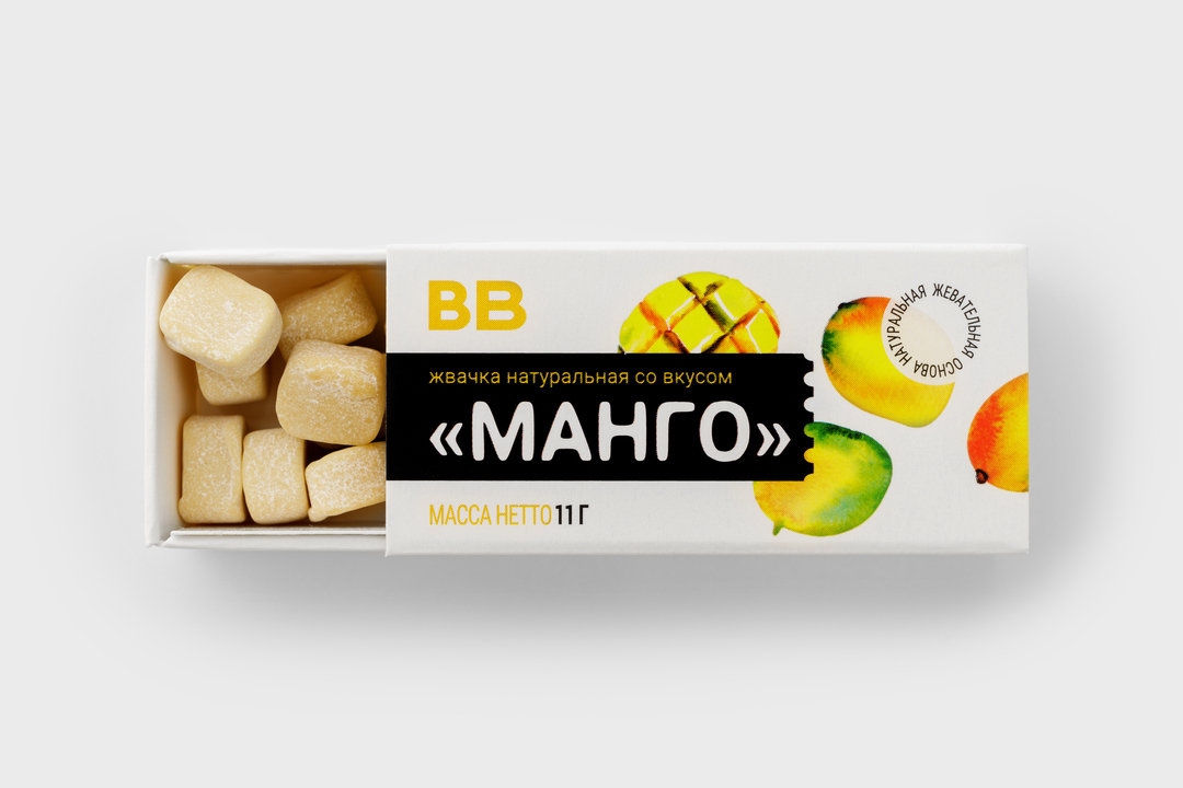 

Жвачка ВкусВилл натуральная со вкусом Манго 11 г