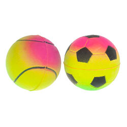 Игрушка для собак Мяч радуга резиновый Petmax, 6 см, в ассортименте