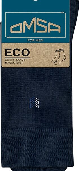 Носки мужские Omsa Eco с рисунком синие Размер 45-47