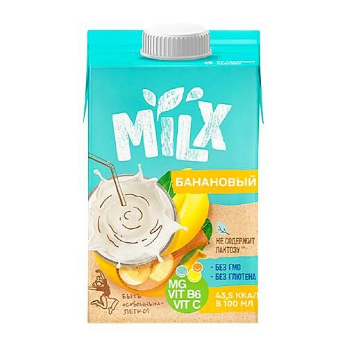 Растительный напиток Milx соево-банановый 1.1%, 500 мл