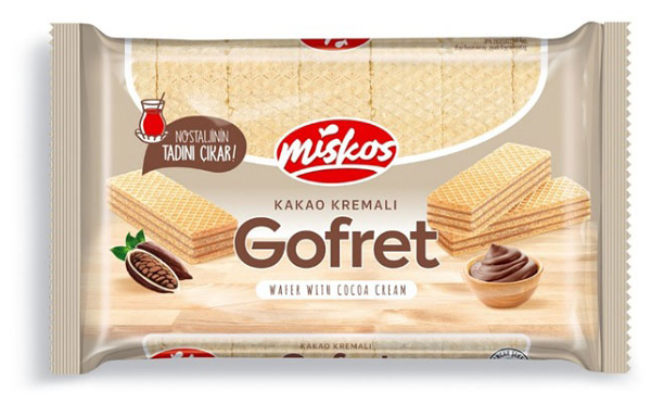 Вафли Miskos Gofret с кремом какао, 200 г