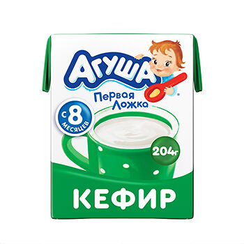 Кефир Агуша Первая ложка 3.2% с 8 месяцев 204 г