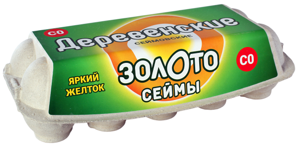 Яйцо куриное Сеймовское деревенское отборное С0 эффект+ 10 шт