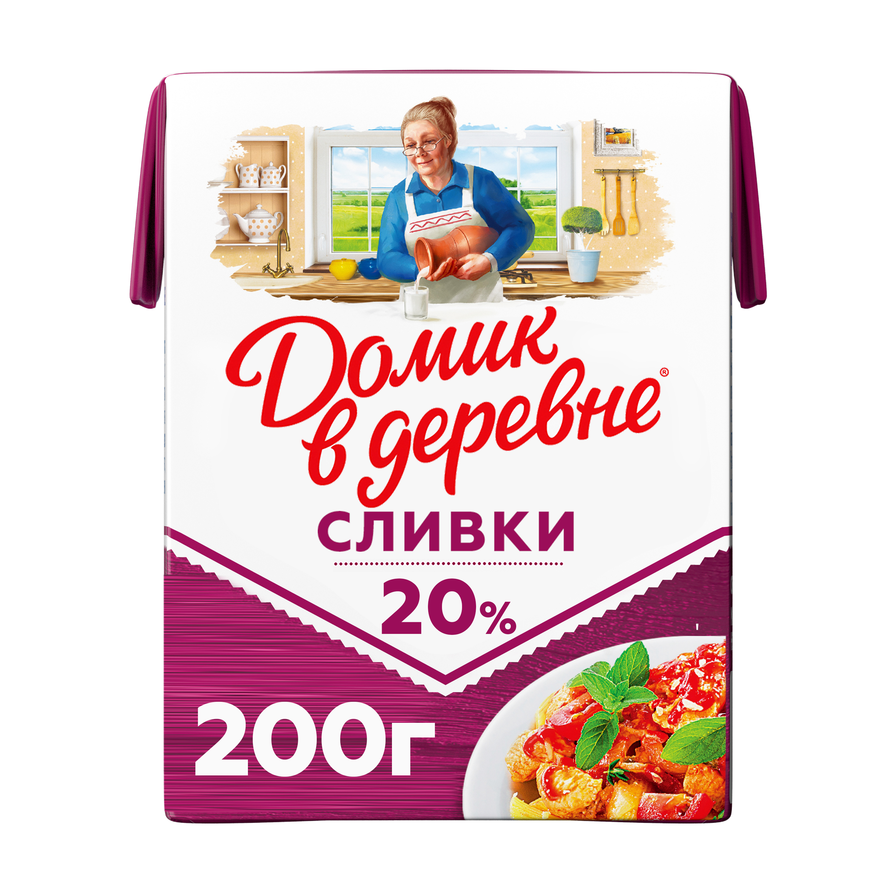 

Сливки стерилизованные Домик в деревне 20%, 200 г