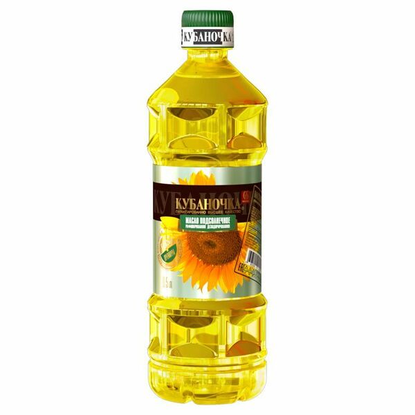 Масло подсолнечное Кубаночка рафинированное 500 мл
