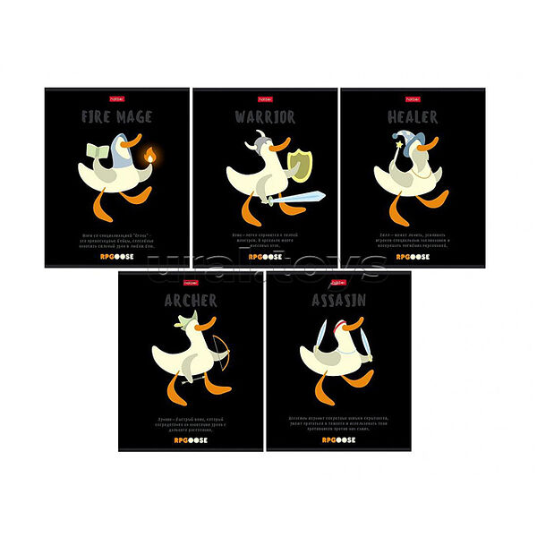 Тетрадь 48л клетка серия Гусь боевой 48Т5вмВ1