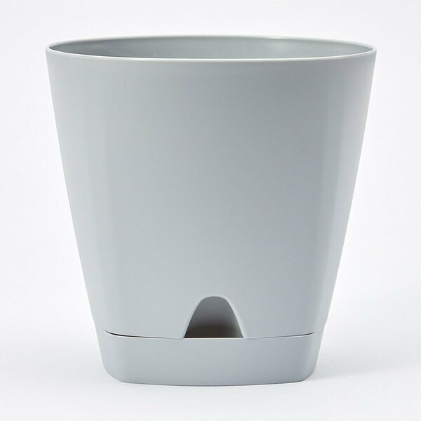 Горшок для цветов Hoff Amsterdam, с прикорневым поливом 17х16.5 см, цвет утренний туман 2.5 л