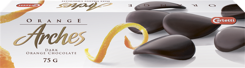 

Лепестки шоколадные Carletti со вкусом апельсина 75 г