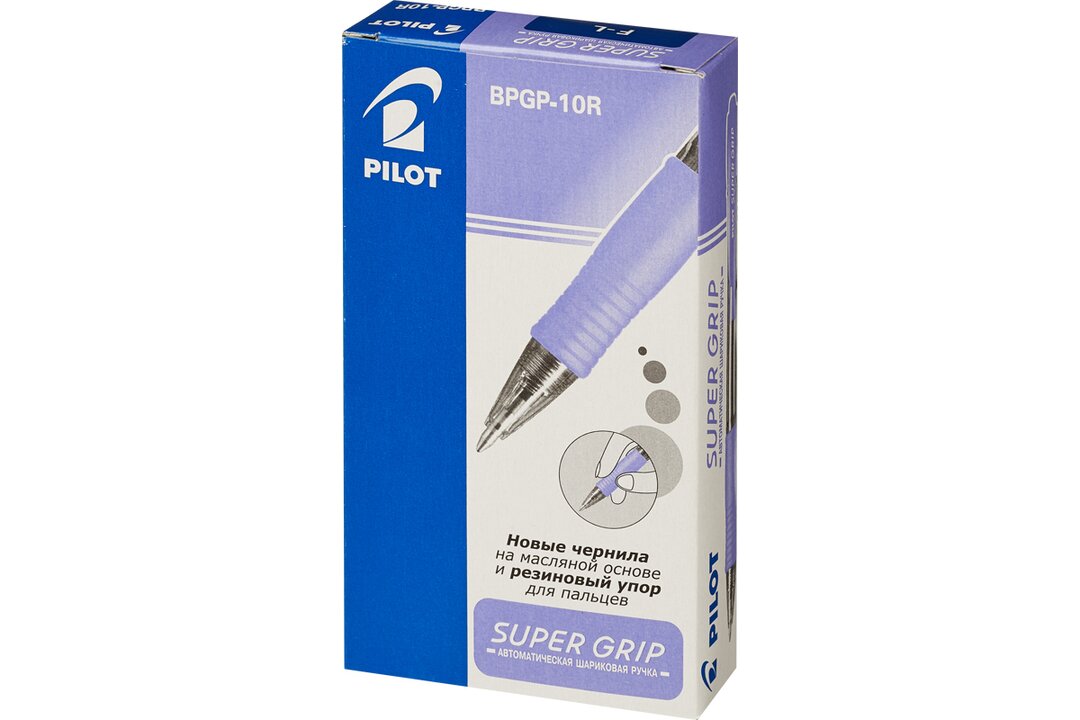 

Ручка шариковая автоматическая Pilot BPGP-10R-F синяя (толщина линии 0.22 мм) (К)