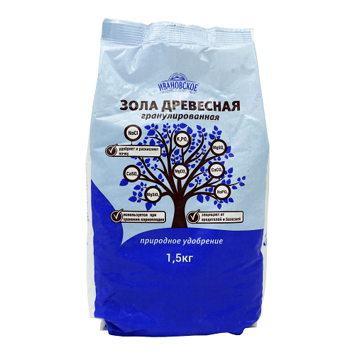 Удобрение универсальное Фермерское Хозяйство Ивановское Зола гранулированная