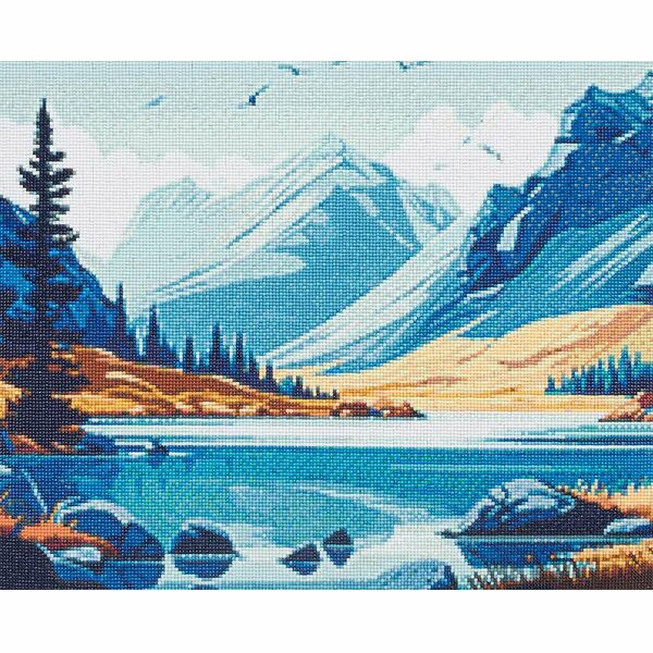 Cr540219 Алмазная мозаика 'Озеро в горах', 50х40, Cristyle