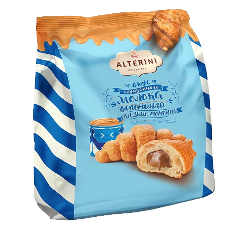 Изделие слоеное Мини-круассаны Alterini с нач со вкусом вареной сгущёнки 200г