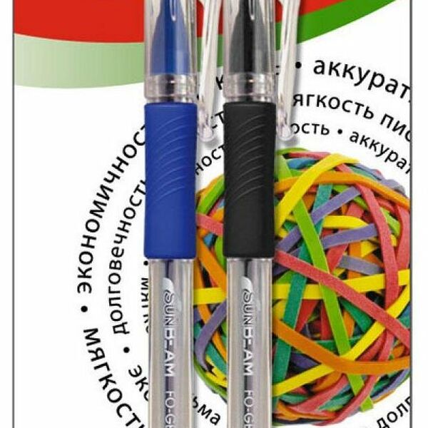 Набор гелевых ручек Flexoffice 0,5 мм черная и синяя, 2 шт