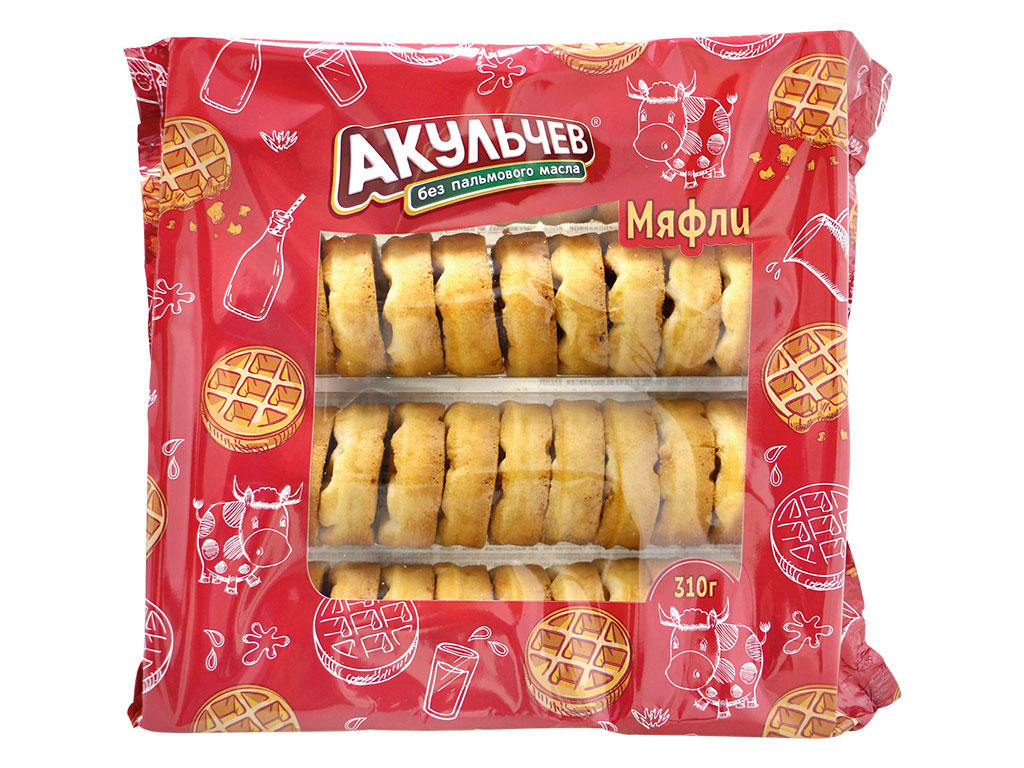

Вафли Акульчев Мяфли мягкие 310 г